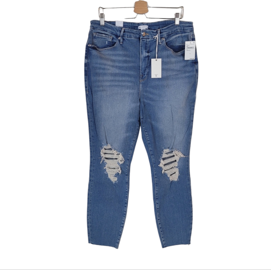 Good American Good Waist Distressed Jeans Size 18